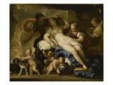 Mars et Vénus dans la forge de Vulcain reproduction procédé giclée par Luca Giordano