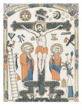 Jésus expire son amour sur la croix reproduction procédé giclée