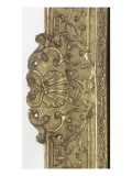 Crucifix en ivoire sur fond de velours, dans un cadre reproduction procédé giclée