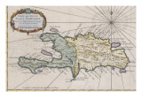 Carte de l'isle de Saint Domingue Lámina giclée