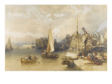 Vue de l'intérieur du port du Havre Giclee Print by William Callow