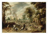 Pillage d'un village Giclée-Druck von Sebastian Vrancx