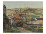 Landscape at Auvers Sur Oise, Houses in the Valley Giclee Print by Victor Vignon
