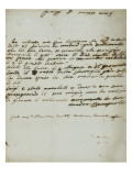 Lettre de Laetizia bonaparte à Lucien Bonaparte à Madrid en Espagne Lámina giclée Lettre de Laetizia bonaparte à Lucien Bonaparte à Madrid en Espagne Lámina giclée