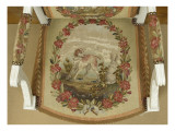 Louis Xvi Style Armchair: Children in Horn and Dog Giclee Print