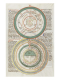 Liber Floridus par Lambert de Saint-Omer : Mouvement étoiles et planètes reproduction procédé giclée