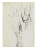 Jambe et genou droit reproduction procédé giclée par Jacques-Louis David