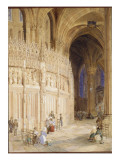 Intérieur de la cathédrale de Chartres Giclee Print by James Roberts