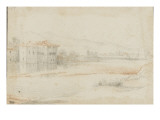 Paysage avec un groupe de maisons Giclée-tryk af Cristofano Allori Paysage avec un groupe de maisons Giclée-tryk af Cristofano Allori