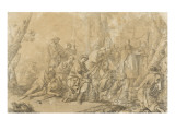 Invention du corps de saint Etienne reproduction procédé giclée par Laurent de La Hyre