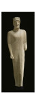 Grande statue d'adorant : personnage masculin barbu portant couronne florale Giclée-Druck