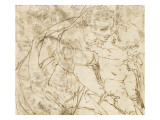 La Vierge prenant l'Enfant Jésus dans les bras Lámina giclée por Luca Cambiaso