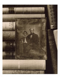 Bibliothèque avec un portrait d'Emile Zola enfant et son père Giclee Print by Emile Zola