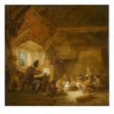 Intérieur d'école Lámina giclée por Adrien Van Ostade