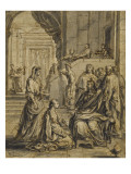 Jésus chez Marthe et Marie Reproduction procédé giclée par Eustache Le Sueur
