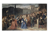 Lucrezia Borgia. Scene of the Insult (Act I, Scene V) Giclee Print by Louis Boulanger