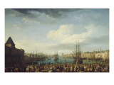 Intérieur du port de Marseille Reproduction procédé giclée par Claude-Joseph Vernet