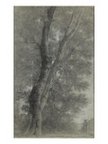 Homme prd'un grand arbre Giclée-Druck von Pierre Valenciennes