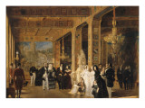 Louis Philippe, the Royal Family and King Leopold I. Giclee Print by Prosper Lafaye