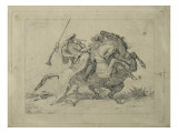 Rencontre de cavaliers maures reproduction procédé giclée par Eugene Delacroix