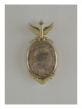 Medallion Pendant with Profiles of Roland Bonaparte and Marie-Felix Blanc Giclée-Premiumdruck von E. Vernier