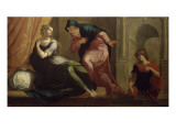 Histoire des amours de Théagène et Chariclée : entrevue de Chariclée et Calasiris. reproduction procédé giclée par Ambroise Dubois