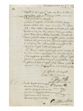 Lettre des officiers municipaux de la ville d'Ajaccio Reproduction procédé giclée