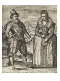 Jacques et Anne Giclee Print by Hieronymus Wierix
