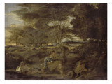 Paysage reproduction procédé giclée par Nicolas Poussin