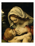 La Vierge au coussin vert reproduction procédé giclée par Andrea Solario