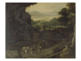 Landschaft mit Figuren Giclée-Druck von Sebastian Vrancx