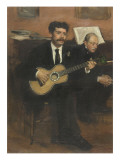 Lorenzo Pagans (1838-1883), ténor espagnol et Auguste De Gas (1807-1874), père de l'artiste Giclee Print by Edgar Degas