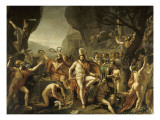 Léonidas aux Thermopyles reproduction procédé giclée par Jacques-Louis David
