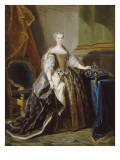 Leszczynska Mary, Queen of France (1703-1768) - 1725 Giclée-Druck von Jean Baptiste Van Loo
