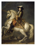 Louis XIV à cheval, roi de France et de Navarre (1638-1715) reproduction procédé giclée par René Antoine Houasse
