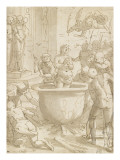 Martyre de Saint Jean Lámina giclée por Luca Cambiaso