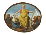 Modello pour le plafond de la salle de la cour d'assises du palais de Justice reproduction procédé giclée par Henri Lehmann
