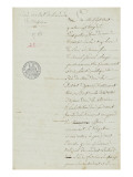 Procès verbal de l'incendie du bateau le Vengeur Giclee Print