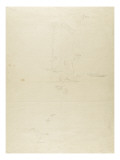 Map French Excavations at Elephantine Island in 1908 Giclee Print
