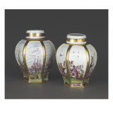 Paire de boîtes à thé octogonales Giclée-Druck