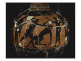 Panathenaic Amphora with Black Figures: Boxing Scene Giclee Print