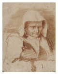 Vieille femme endormie reproduction procédé giclée par Willem Drost