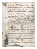 Page d'un antiphonaire Giclée-tryk Page d'un antiphonaire Giclée-tryk