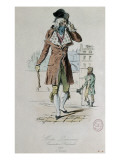 Mode parisienne ; "Merveilleuse et Incroyable" : le Muscadin; Giclée-Druck von Antoine Charles Horace Vernet