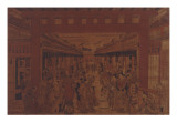 Vue en perspective de Nakano-chô reproduction procédé giclée par Okumura Masanobu