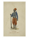 Milicien, grande tenue (Dahomey). Reproduction procédé giclée par G. Fréville
