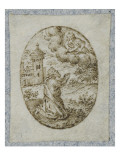 Suite de vingt petits dessins ovales reproduction procédé giclée par Johan Wierix