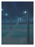 Nocturne au Parc Royal de Bruxelles Giclée-Druck von William Degouve De Nuncques