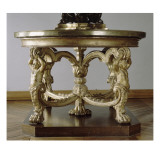 Table ronde reproduction procédé giclée par Philippe Caffieri