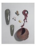 Objects Exchange: Vase, Beads, Bracelets, Ax Blades Giclee Print
